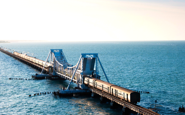 The Pamban Bridge south India