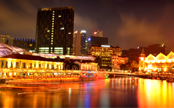 Riverside, Singapore Singapore after dark